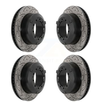 Front Rear Drill Slot Brake Rotor Kit For International TerraStar IC Corporation AE School KD-100613