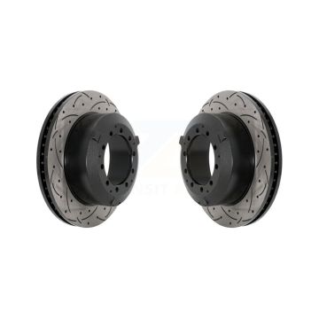 Front Drill Slot Brake Rotor Pair For International TerraStar IC Corporation AE School Bus KD-100616