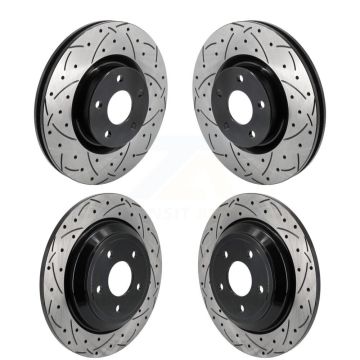Front Rear Drilled Slot Disc Brake Rotors Kit For Ford Escape Bronco Sport Lincoln Corsair KD-100621