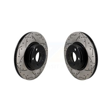 Front Drilled Slot Brake Rotor Pair For BMW X3 330i xDrive X4 330e Toyota GR Supra Z4 430i KD-100629