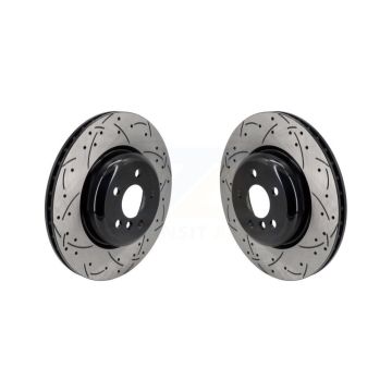 Rear Drill Slot Brake Rotor Pair For BMW X3 X5 330i xDrive X4 530i X7 540i M340i Toyota GR KD-100635