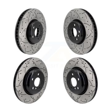 Front Rear Drilled Slot Disc Brake Rotor Kit For BMW 530e xDrive iX 640i Gran Turismo 330i KD-100639