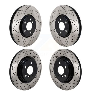 Front Rear Drill Slot Brake Rotor Kit For 20 Mini Cooper Countryman John Works ALL4 KD-100662