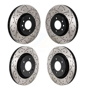 Front Rear Drilled Slot Brake Rotor Kit For Land Rover Range Sport Discovery DIESEL engine KD-100672