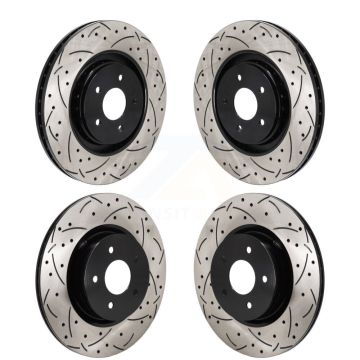 Front Rear Drill Slot Brake Rotors Kit For Mitsubishi Outlander Nissan Pathfinder INFINITI KD-100676