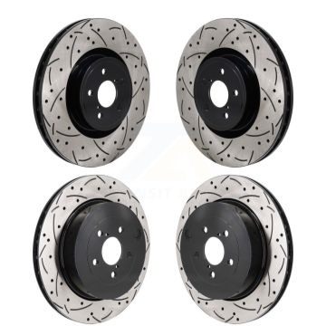 Front Rear Drilled Slot Disc Brake Rotors Kit For Subaru BRZ Toyota 86 With Brembo Brakes KD-100683