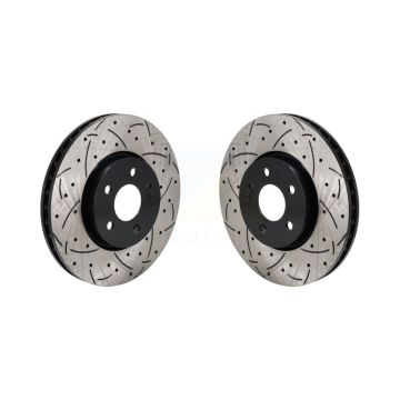 Front Drill Slot Disc Brake Rotors Pair For Mercedes-Benz A220 CLA250 With Standard Brakes KD-100693