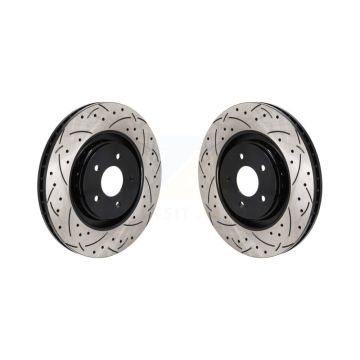 Front Drill Slot Brake Rotor Pair For Mitsubishi Outlander Nissan Pathfinder INFINITI QX60 KD-100697