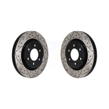Front Drill Slot Disc Brake Rotors Pair For Ford F-150 Bronco Expedition Lincoln Navigator KD-100701