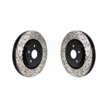 Front Drill Slot Brake Rotors Pair For Toyota Sienna RAV4 Prime bZ4X Subaru Solterra Lexus KD-100707