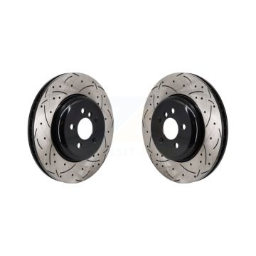 Front Coated Drill Slot Disc Brake Rotors Pair For BMW X5 i4 X6 530i xDrive 540i 530e 540d KD-100709