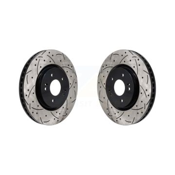 Front Coat Drill Slot Disc Brake Rotors Pair For Hyundai Tucson Kia Sportage Ioniq 5 EV6 6 KD-100710