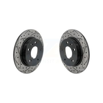 Rear Coated Drilled Slot Disc Brake Rotors Pair For Chevrolet Trailblazer Buick Encore GX KD-100714