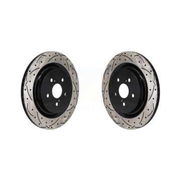 Rear Coat Drill Slot Disc Brake Rotor Pair For Toyota Highlander Lexus RX350 RX350h RX500h KD-100723