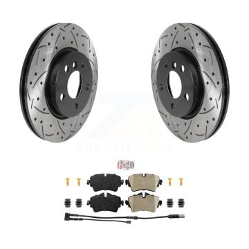 Front Coated Drilled Slotted Disc Brake Rotor And Ceramic Pad Kit For Mini Cooper Clubman KDA-100061