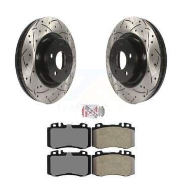 Front Drilled Slot Brake Rotor Semi-Metallic Pad Kit For Mercedes-Benz CLS550 CLS500 E550 KDA-100081