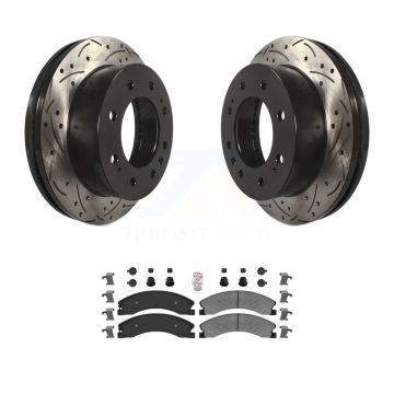 Front Drill Slot Brake Rotors Semi-Metallic Pad Kit For GMC Chevrolet Sierra 2500 HD 3500 KDA-100103