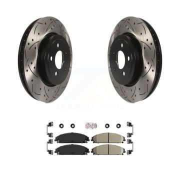 Front Drilled Slot Brake Rotors Ceramic Pad Kit For Dodge Chrysler 300 Charger Challenger KDA-100252