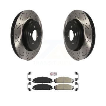 Front Drilled Slot Brake Rotors Ceramic Pad Kit For Dodge Chrysler 300 Charger Challenger KDA-100253
