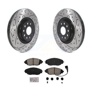 Front Drill Slot Disc Brake Rotors Ceramic Pad Kit For Volkswagen Jetta Arteon Audi S3 A3 KDA-100341