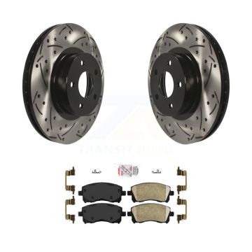 Front Drilled Slot Brake Rotor Ceramic Pad Kit For Subaru Forester Legacy Impreza Outback KDA-100349