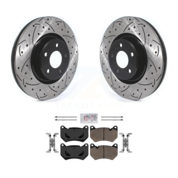 Front Coated Drilled Slotted Disc Brake Rotors And Ceramic Pads Kit For Audi Q5 Sportback KDA-100362