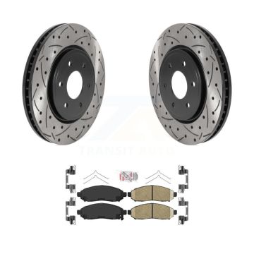 Front Drill Slot Brake Rotor Ceramic Pad Kit For Nissan Frontier Pathfinder Xterra Suzuki KDA-100399