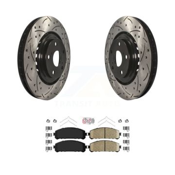 Front Drilled Slot Brake Rotor & Ceramic Pad Kit For Toyota Highlander Sienna Lexus RX350 KDA-100489