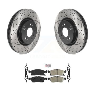 Front Drill Slot Brake Rotor Ceramic Pad Kit For Mercedes-Benz ML350 GLE350 ML250 GLE300d KDA-100495