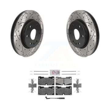 Front Drill Slot Brake Rotor Semi-Metallic Pad Kit For GMC Chevrolet Silverado 1500 Yukon KDA-100507