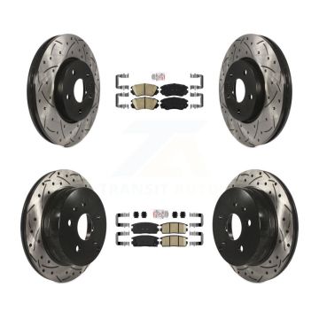Front Rear Ceramic Pad Drill Slot Disc Brake Rotors Kit For Chevrolet Equinox GMC Terrain KDA-100783
