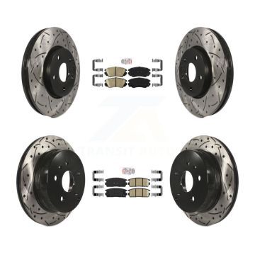 Front Rear Ceramic Pad Drill Slot Disc Brake Rotors Kit For Chevrolet Equinox GMC Terrain KDA-100784