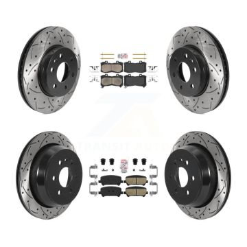 Front Rear Ceramic Pad Drill Slot Disc Brake Rotors Kit For Chevrolet Colorado GMC Canyon KDA-100807
