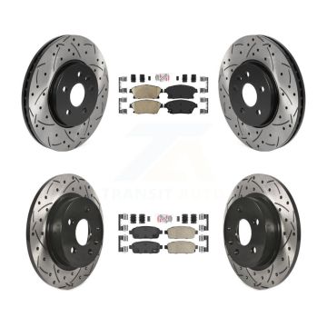 Front Rear Ceramic Pad Drilled Slot Disc Brake Rotors Kit For Chevrolet Trax Buick Encore KDA-101552