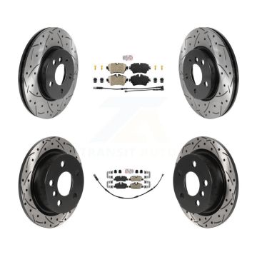 Front Rear Ceramic Pads And Coated Drilled Slotted Disc Brake Rotors Kit For Mini Cooper KDA-101620