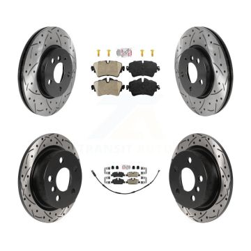 Front Rear Ceramic Pads And Coated Drilled Slotted Disc Brake Rotors Kit For Mini Cooper KDA-101622