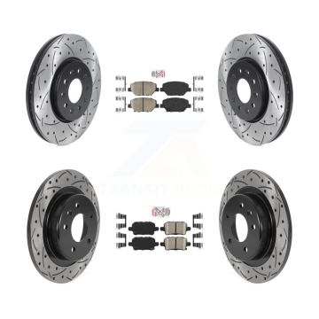 Front Rear Ceramic Pad Drill Slot Brake Rotor Kit For Chevrolet Equinox GMC Terrain Buick KDA-101856