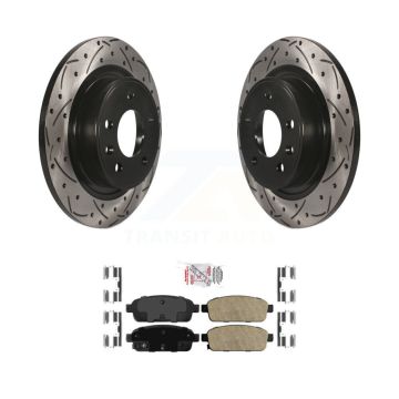Rear Drill Slot Brake Rotor Ceramic Pad Kit For Chevrolet Cruze Buick Verano Orlando Volt KDA-101872