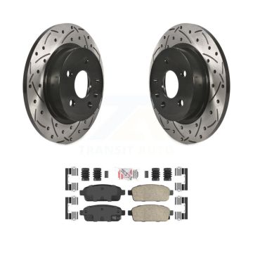 Rear Drilled Slot Brake Rotor Ceramic Pad Kit For Chevrolet Cruze Trax Buick Encore Sonic KDA-101873