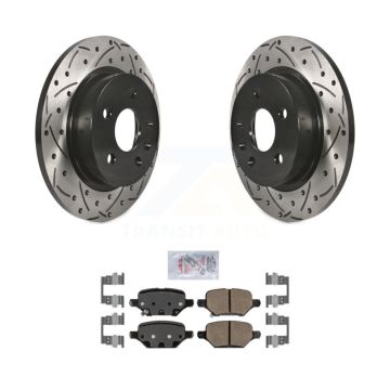 Rear Drilled Slot Brake Rotor & Ceramic Pad Kit For 2018-2022 Buick Encore Chevrolet Trax KDA-101879