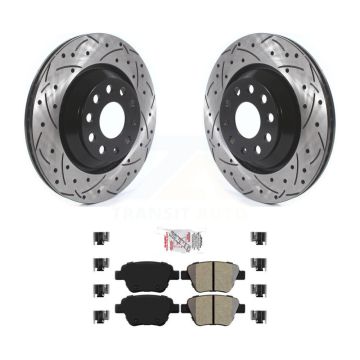Rear Drill Slot Disc Brake Rotor Semi-Metallic Pad Kit For Volkswagen GTI Audi A3 Quattro KDA-101921
