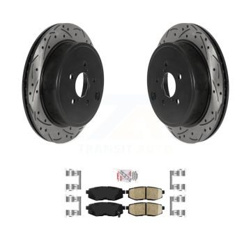 Rear Drilled Slot Brake Rotor Ceramic Pad Kit For Subaru Outback Legacy BRZ Scion FR-S 86 KDA-101956