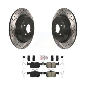 Rear Drill Slot Brake Rotors Semi-Metallic Pad Kit For Ford Escape Fusion Lincoln MKC MKX KDA-102071