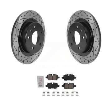 Rear Drill Slot Disc Brake Rotor Ceramic Pad Kit For Chevrolet Equinox GMC Terrain Malibu KDA-102131