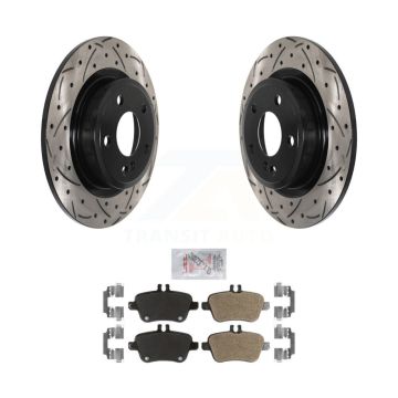 Rear Drill Slot Brake Rotors Semi-Metallic Pad Kit For Mercedes-Benz GLA250 CLA250 B250 B KDA-102138