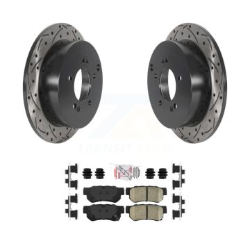 Rear Drill Slot Disc Brake Rotor Ceramic Pad Kit For Hyundai Tucson Kia Sportage Santa Fe KDA-102242