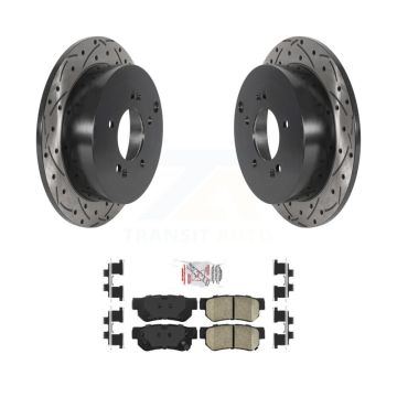 Rear Drill Slot Disc Brake Rotor Ceramic Pad Kit For Hyundai Tucson Kia Sportage Santa Fe KDA-102243