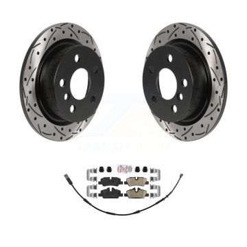 Rear Coated Drilled Slotted Disc Brake Rotors And Ceramic Pads Kit For Mini Cooper KDA-102246