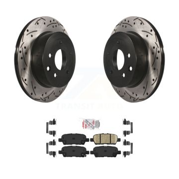 Rear Drill Slot Disc Brake Rotor Ceramic Pad Kit For Nissan Rogue Sport Qashqai LEAF Juke KDA-102257