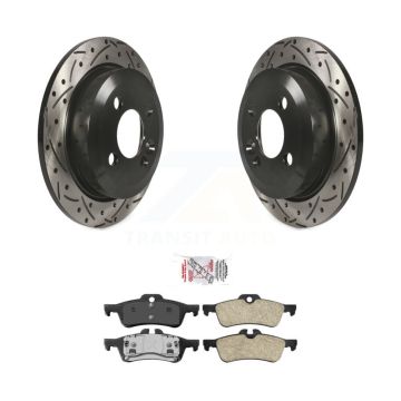 Rear Coated Drilled Slotted Disc Brake Rotors And Ceramic Pads Kit For Mini Cooper KDA-102280